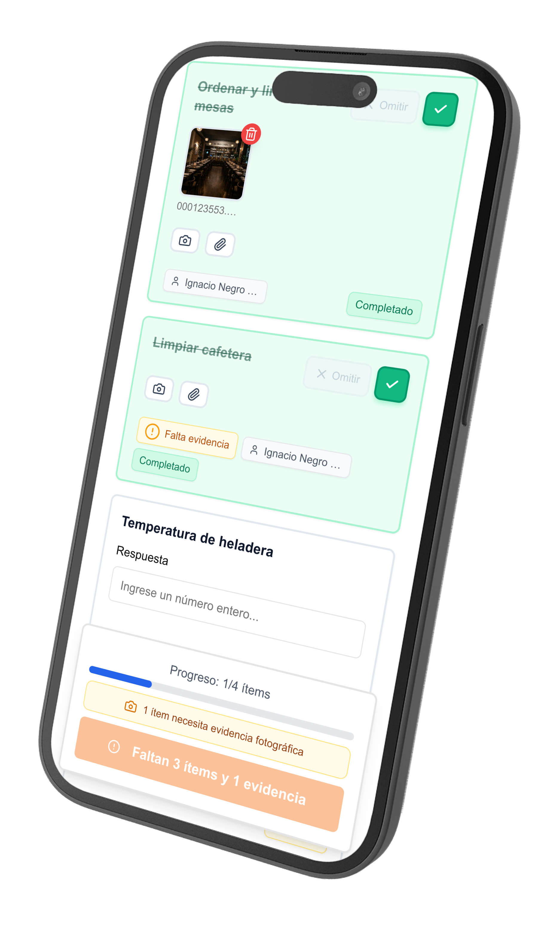 Checklist operativo de Bloox en iPhone